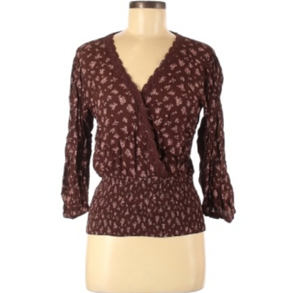 Maurices Faux Wrap Floral Blouse - Picture 1 of 8